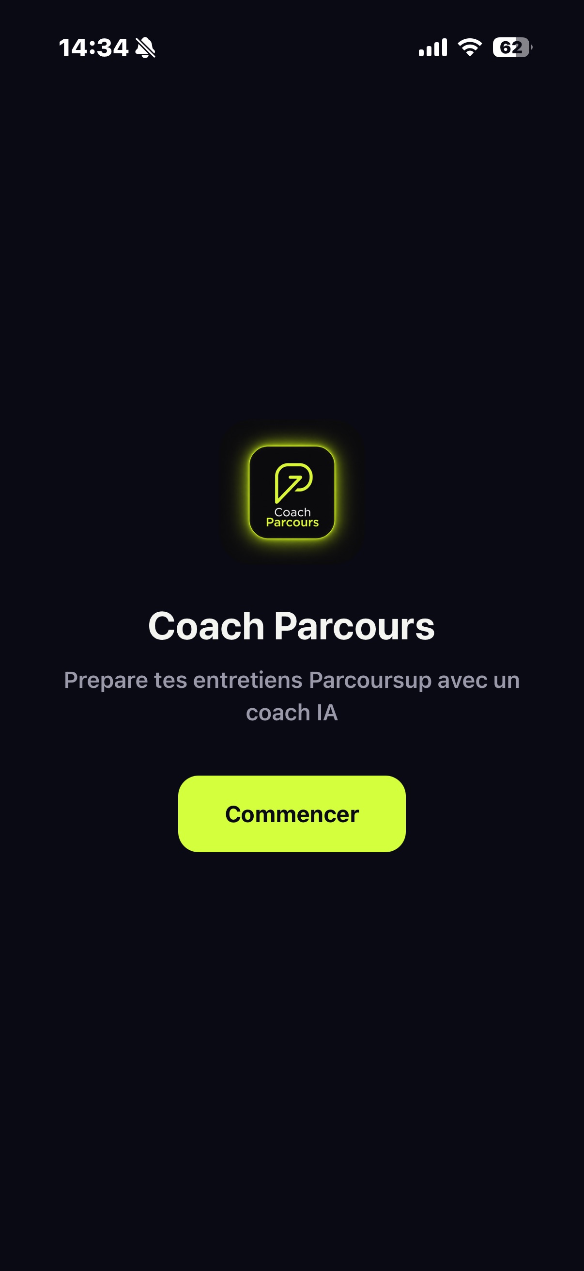 Écran d'accueil
